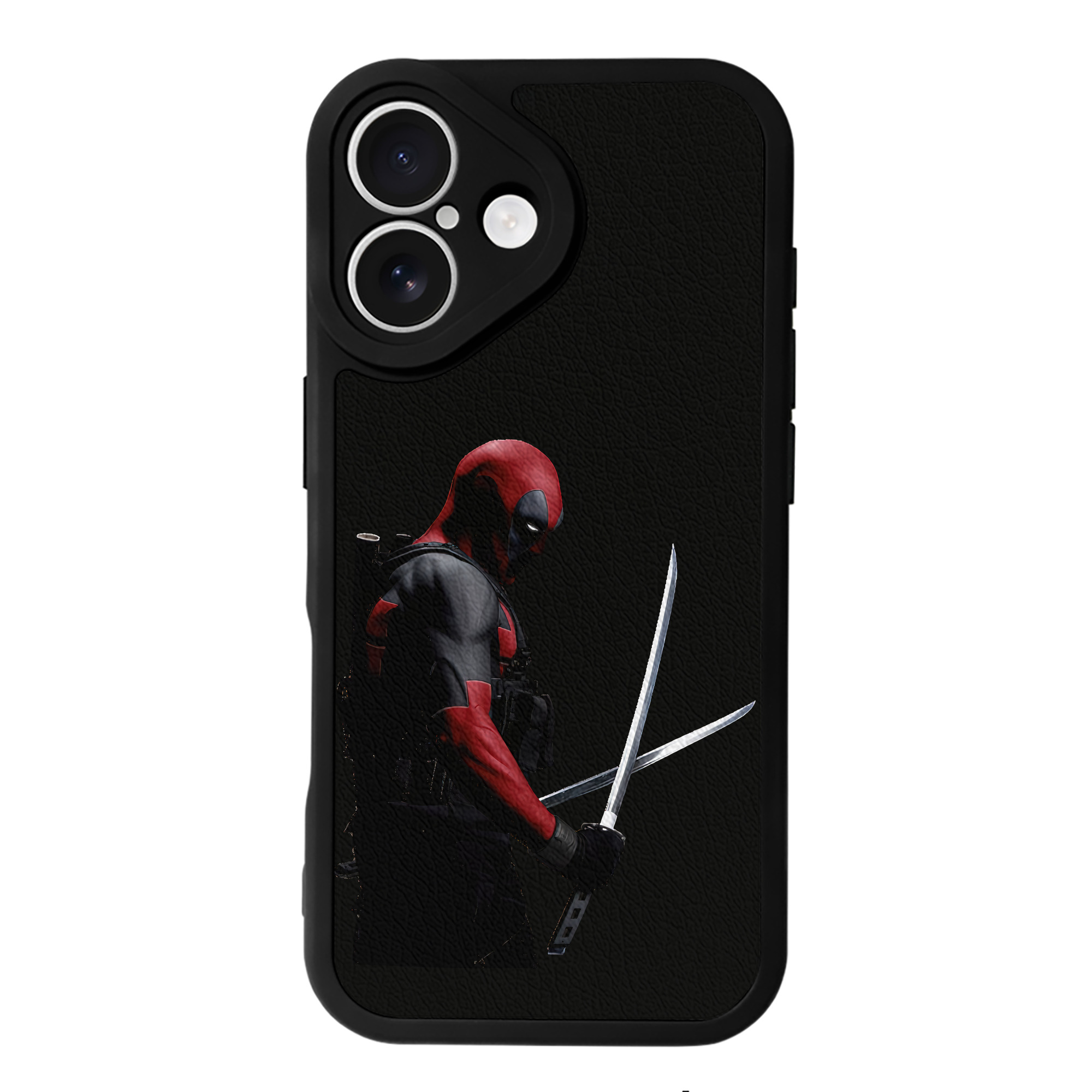 （画像用） Deadpool デッドプール 【iPhone 16シリーズ対応】シリコンスマホケース（レザー調） 材質：シリコン